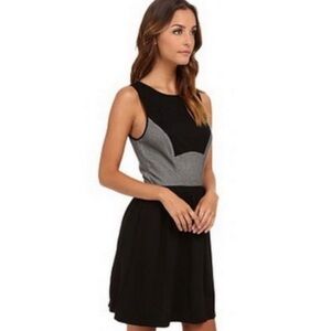 Tart Collections Ponte Knit Menswear Inspired Sleeveless Black Dress Small NWT
